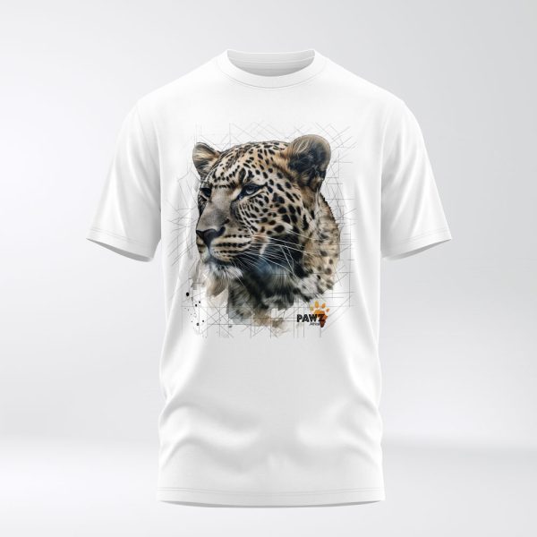 White leopard crew neck t-shirt