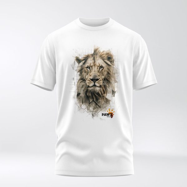 White lion crew neck t-shirt