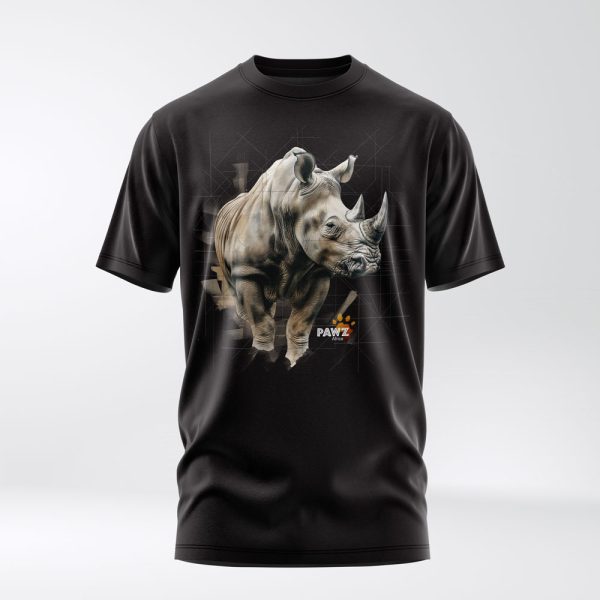 Black rhino crew neck t-shirt